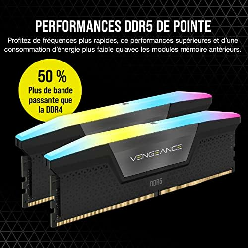 CORSAIR Vengeance RGB DDR5 RAM 32Go (2x16Go)
