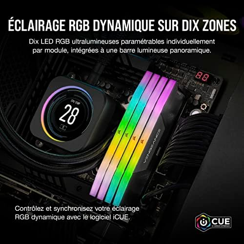 CORSAIR Vengeance RGB DDR5 RAM 32Go (2x16Go)